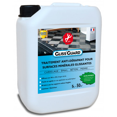 Guard Industrie-Antidérapant-Invisible-Sol-Glissant-Gliss-Guard-Ultra-Puissant-5-litres-traite-50-m-carre