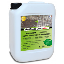 Net'Guard ULTRA 4 en 1 - Nettoyant Décrassant Graisse Trace Pneu - Efficace dès 15 min - 5L - traite 40m²