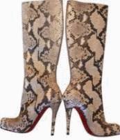 Une paire de bottes de luxe en serpent